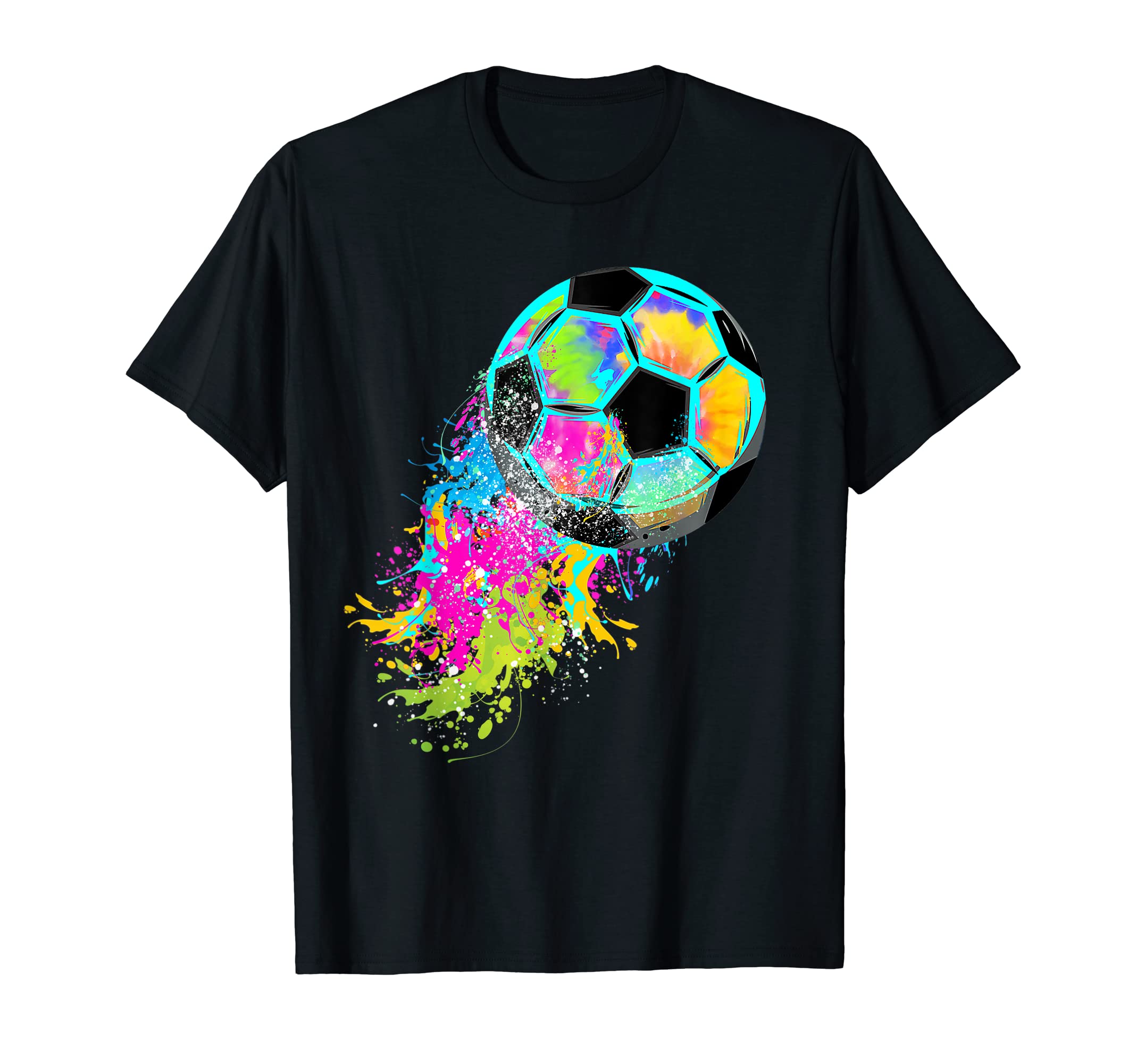 Soccer Ball Tie Dye For Soccer Fans Men Women KidsColorful Tie Dye Soccer Ball T-ShirtOEKO-TEX STANDARD 100