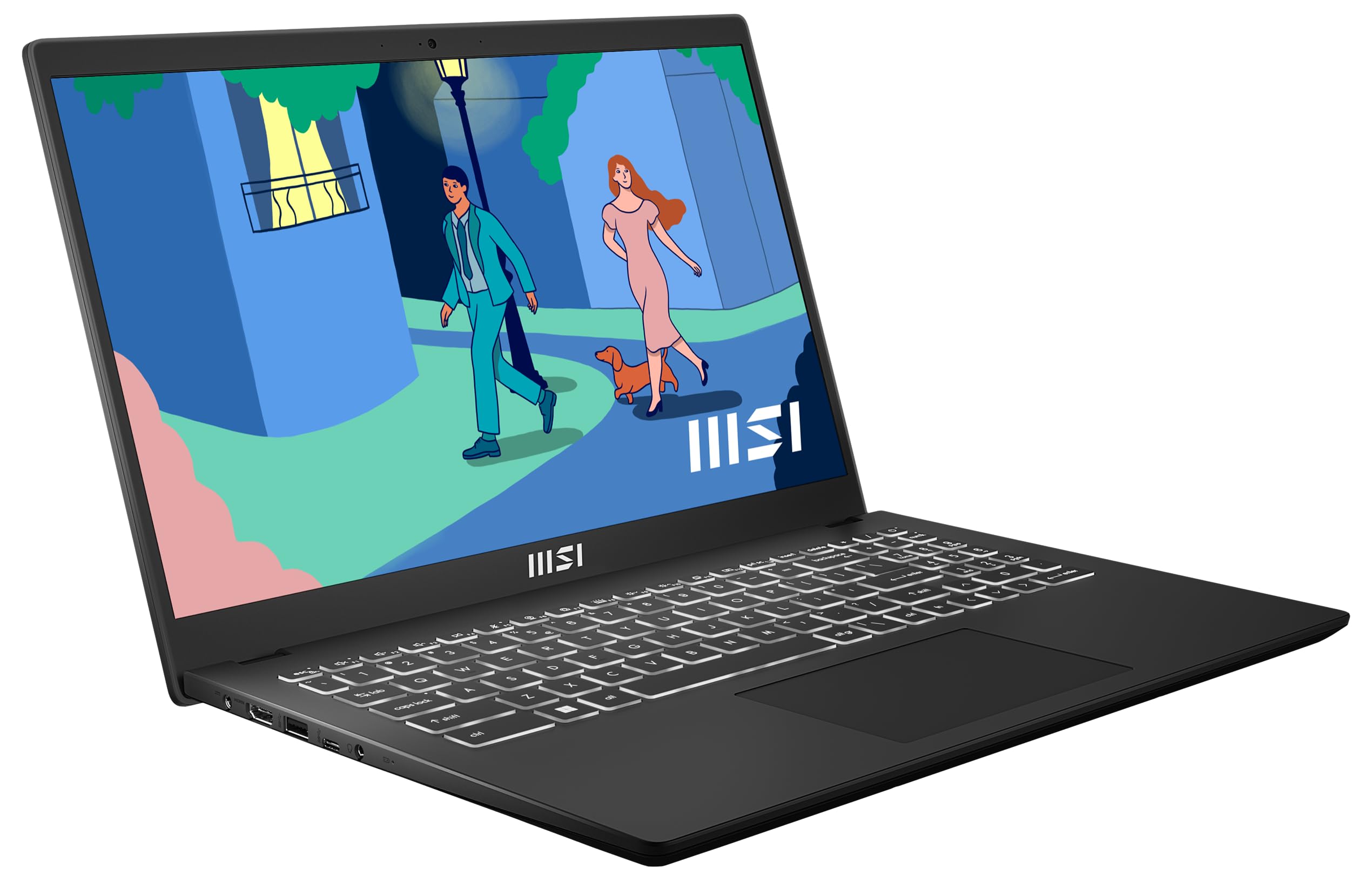MSI Modern 15 Lifestyle & Business Notebook da 15,6 pollici, display Full HD, processore AMD Ryzen 5 7430U, 16 GB DDR4 RAM, 512 GB SSD, AMD Radeon Graphics, Windows 11 Home, nero, B7M-463