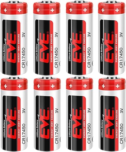 Hoorae 8 PCS EVE CR17450 3V Lithium Battery 2400mAh Replacement PLC Industrial Control Battery Non-Rechargeable
