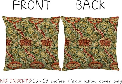 Miniatura 4 de Fundas de almohada retro con flores de 18 x 18 pulgadas, diseño de flores retro, casa de campo, sala de estar, cama, asiento de automóvil, sofá,