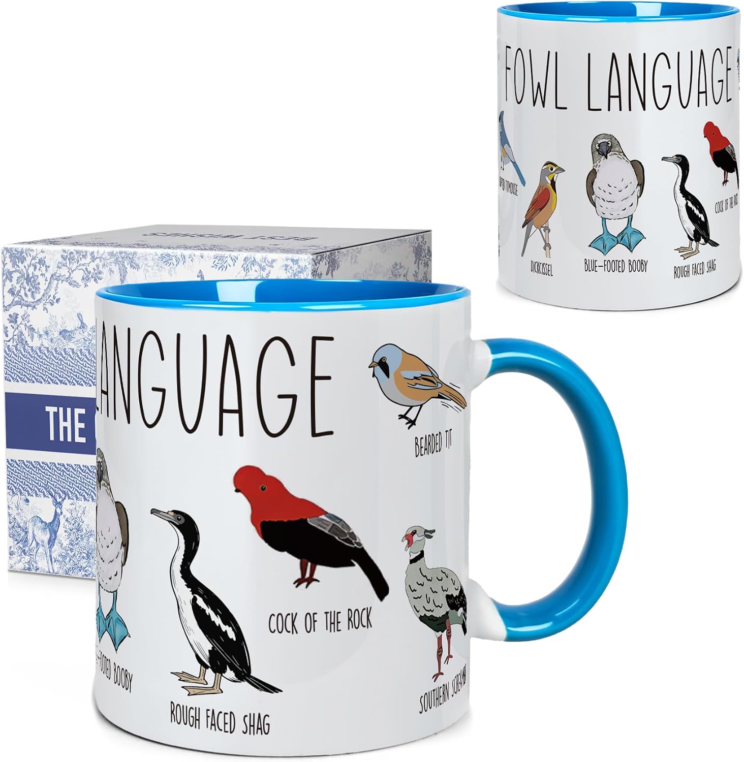Fowl Language Mug, Funny Bird Watcher Coffee Mugs Gift for Women Bird Lover | bird gifts for Ornithologist, Adults Men Women, Bird Enthusiasts, Friends and coworkers, fowl language mugs gifts idea