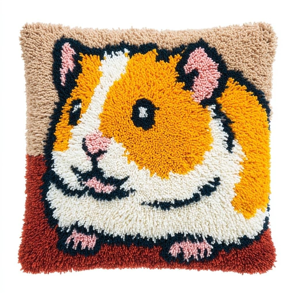 Axiangzik Animal Hamster Latch Hook Cushion Kits For Adults,