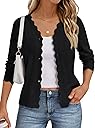 LILLUSORY Womens Cardigan Sweaters Long Sleeve Casual Lightweight Button Down V-Neck Fall Clothes 2026