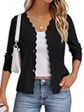Womens Cardigan Sweaters Long Sleeve Casual Lightweight Button Down V-Neck Fall Clothes 2026