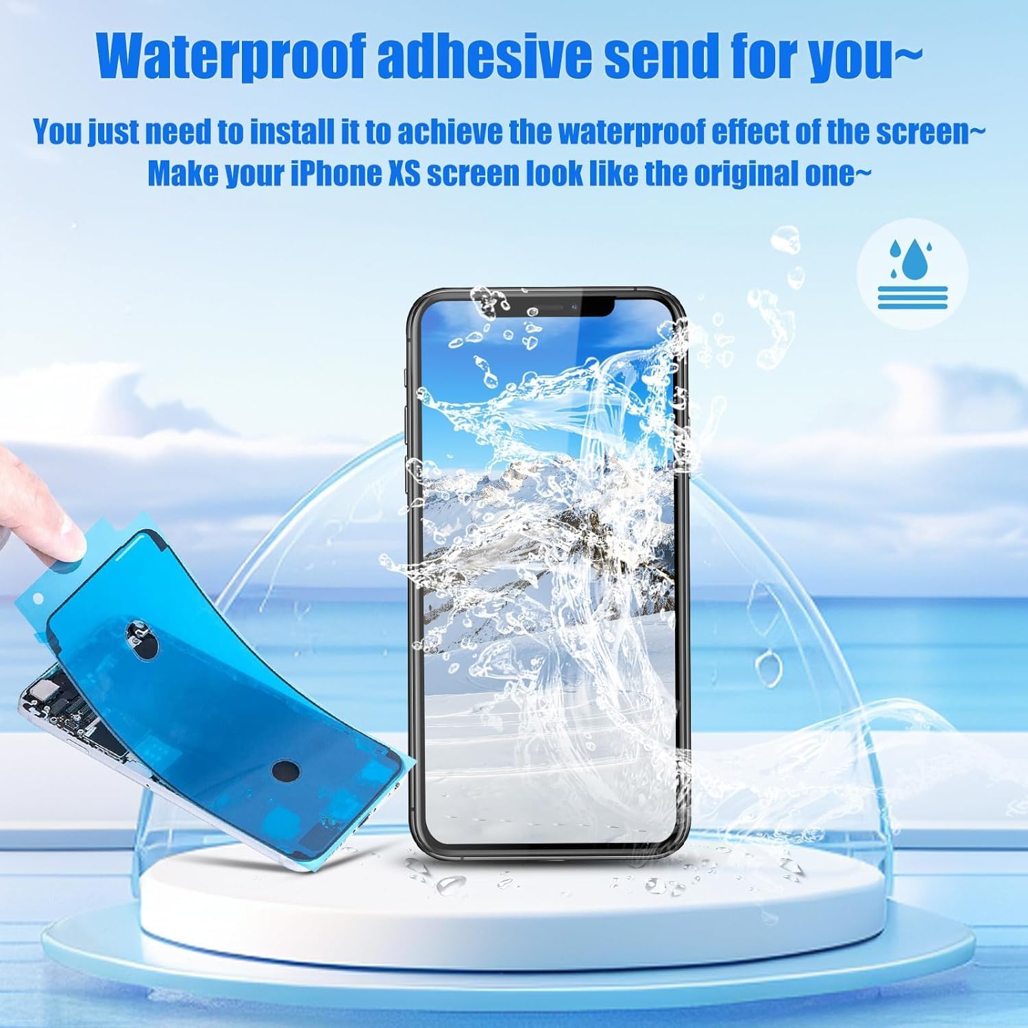 MP+ for iPhone Xs Screen Replacement,[FHD][COF][Face ID] Touch Display Digitizer Assembly with Repair Tools Kit,Waterproof Tape