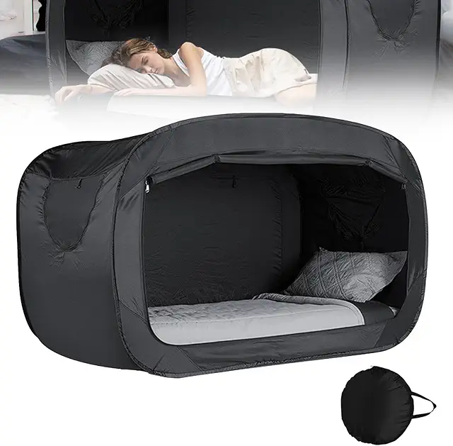 Breathable Pop-Up Bed Tent for Adults - Privacy Canopy for Indoor & Outdoor Use