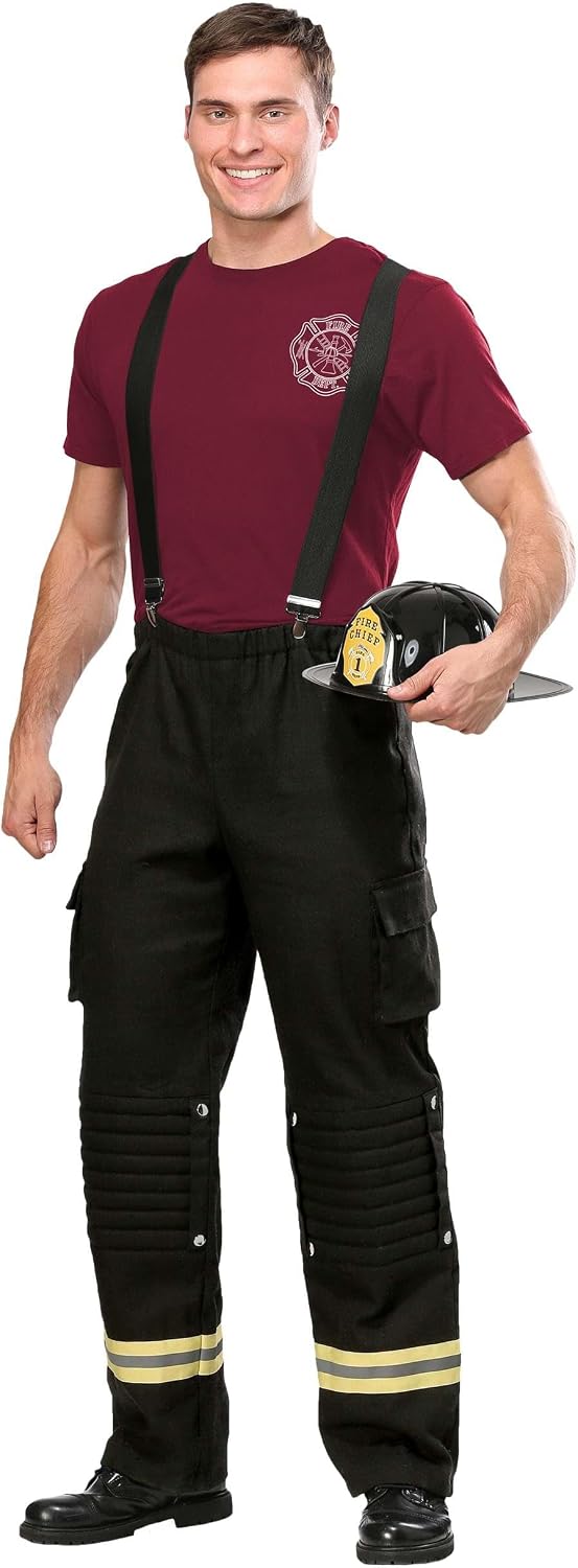 Fire Captain Mens Costume Plus Size Firefighter Outfit