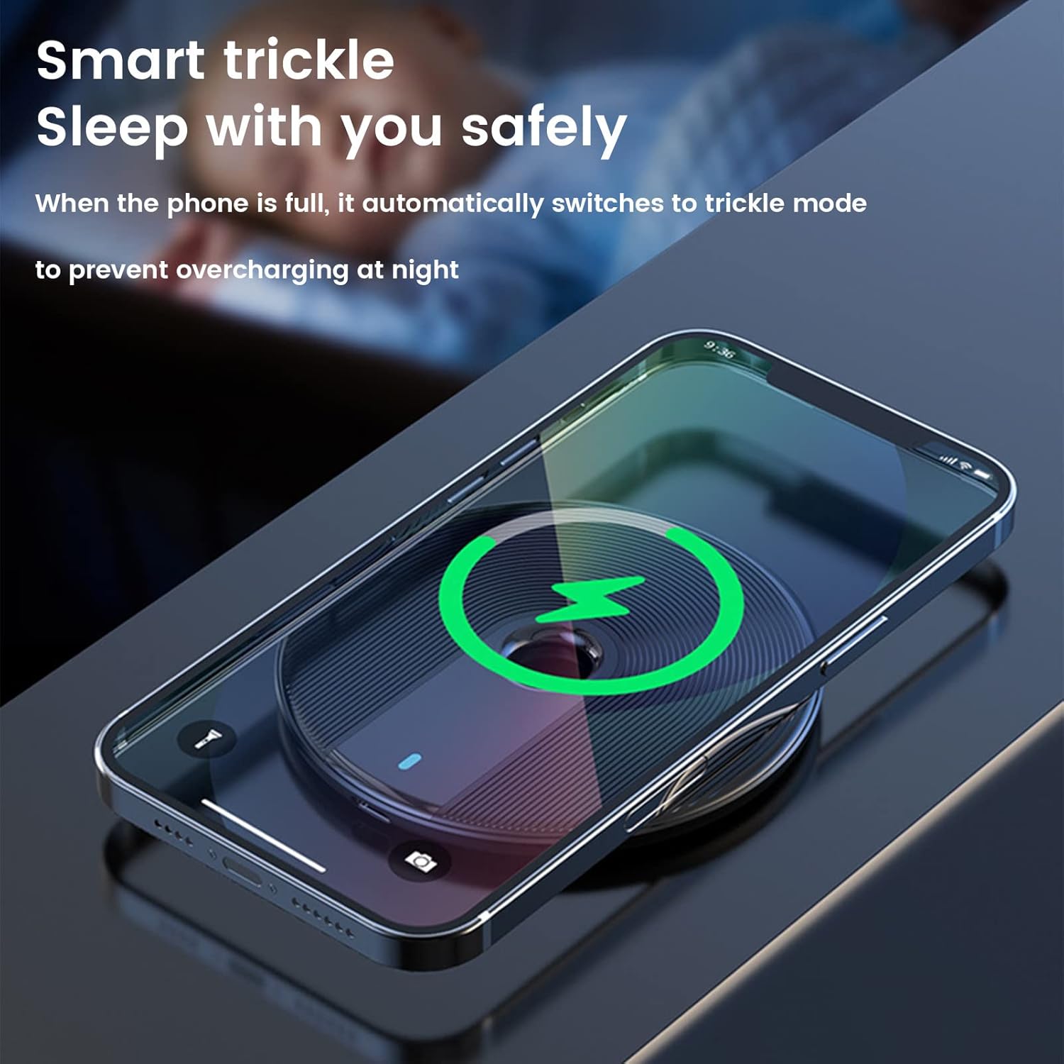 mianht wireless charger pad 15w desktop wireless charger wireless charger for smartphones fast charging pad compatible with ios android