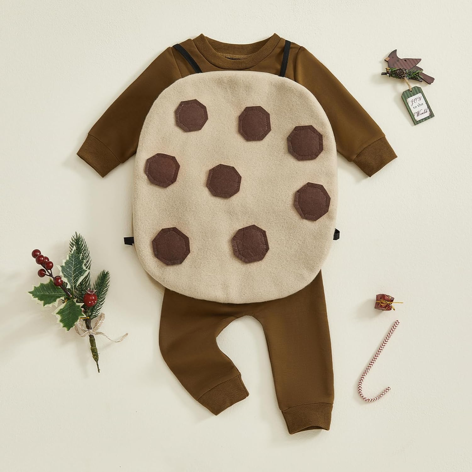 Toddler Cookie Halloween Outfits Long Sleeve Sweatshirt and Pants with Biscuit Set Baby Halloween Clothes