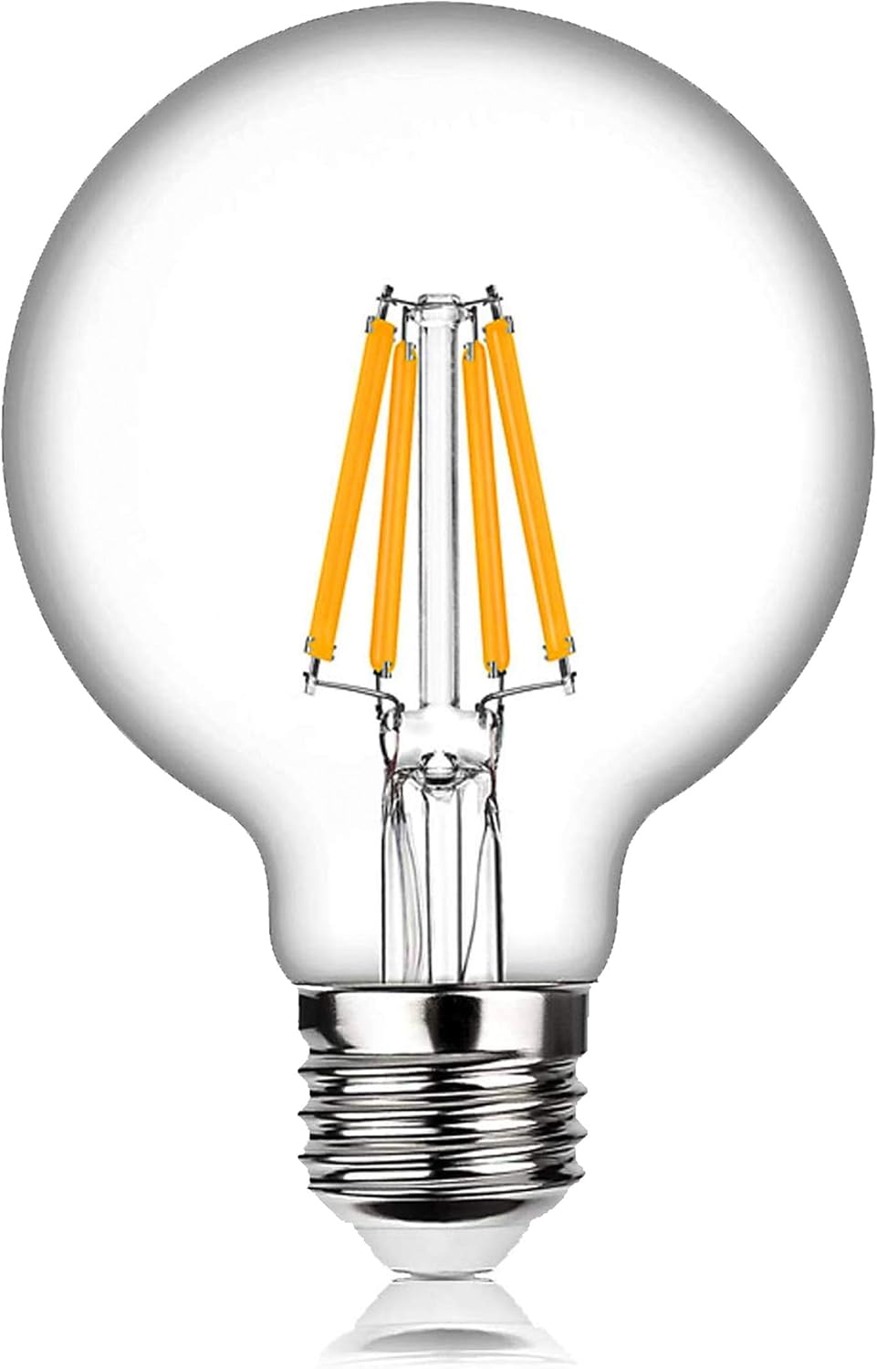 HUDSON LIGHTING Dimmable LED Edison Light Bulbs G25 Globe Shape 6 Watt, 60W Equivalent