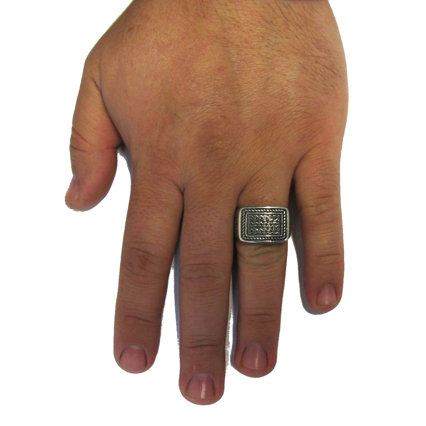 Anillo de plata de ley sólido 925 R001741