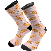 MOLIAN Chameleon Colorful Athletic Crew Cushion Socks Unisex Breathable Mid-Calf Socks for Running Workout