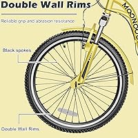 Vista 72 de H&ZT Triciclo para adultos, bicicleta de 3 ruedas, triciclo crucero, con engranaje de 7 velocidades, mango de freno de estacionamiento, escalón