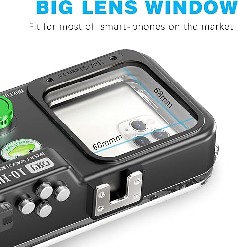 Miniatura 8 de Seafrog - Funda profesional para teléfono de buceo de 130 pies para natación, esnórquel, controles de cámara de acceso, con ventana grande, alarmas