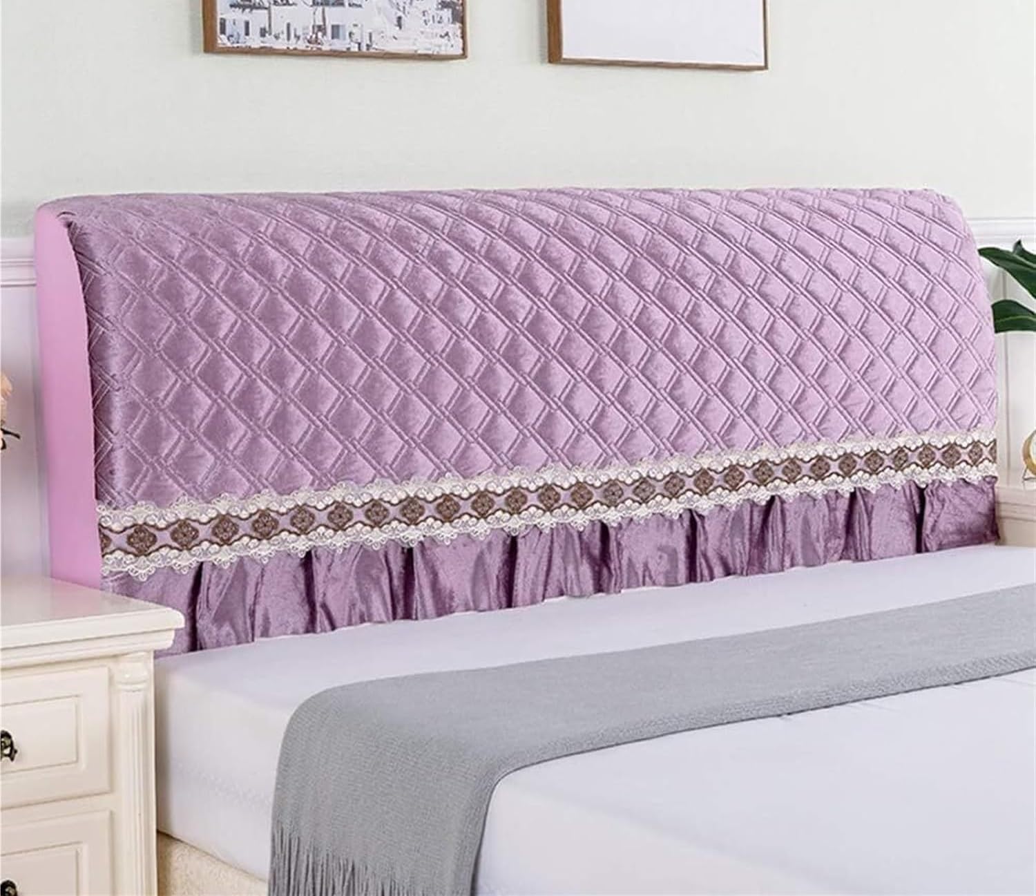 Bed Headboard Covers,Dustproof Protector Cover,Super Padded Headboard Bed Head, Dustproof Scratch Resistant Washable Bed Headboard Slipcover (Color : #2, Size : 180cm) (Color : #2, Size : 120cm) (