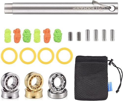 Lixada Yoyo - Juego de rodamientos de repuesto, 4 piezas, 10 rodamientos Yoyo que no responden + 2 rodamientos Yoyo sensibles de 8 bolas con ejes,