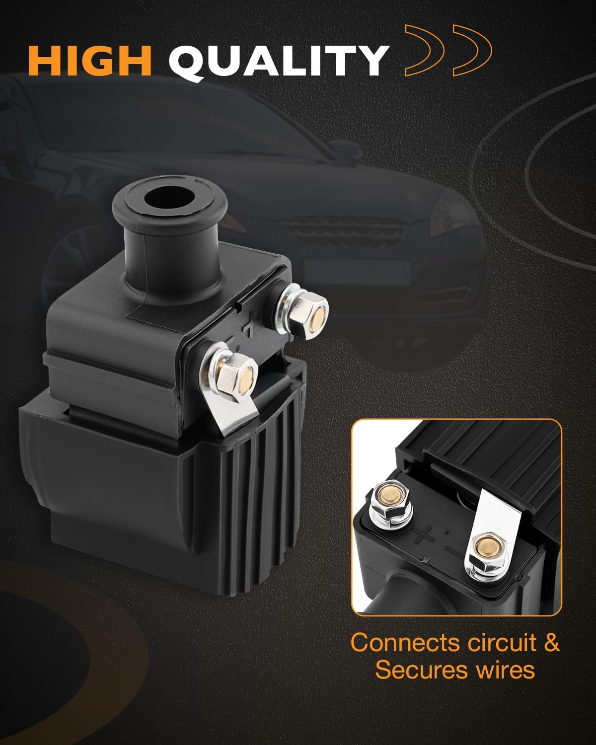 Ignition Coil Packs, Compatible with Outboard Mercury/Mariner 40HP/25HP/75HP/90HP/115HP/60HP, Chrysler/Force 70HP/120HP/150HP & More, Replaces# 18-5186, 339-7370A13, 339-832757A4, 339-832757B4 (2pcs)