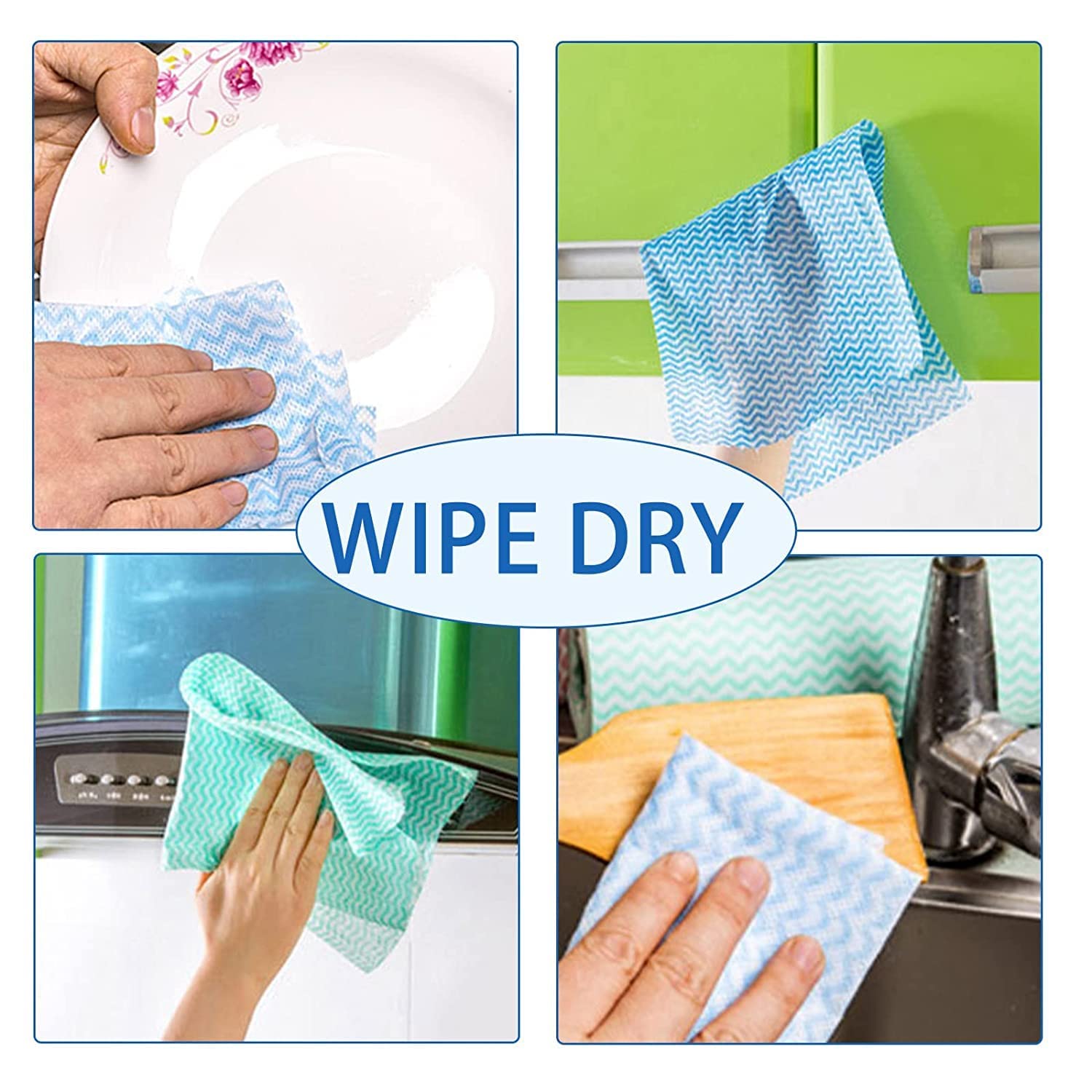 Magic Providers Pack of 1 - Large Size Non-Woven Reusable & Washable Kitchen 3Ply Wipes | Kitchen Towel | Kitchen Tissue Roll for Cleaning Kitchen Floor Surface 80 Pulls per Roll 2