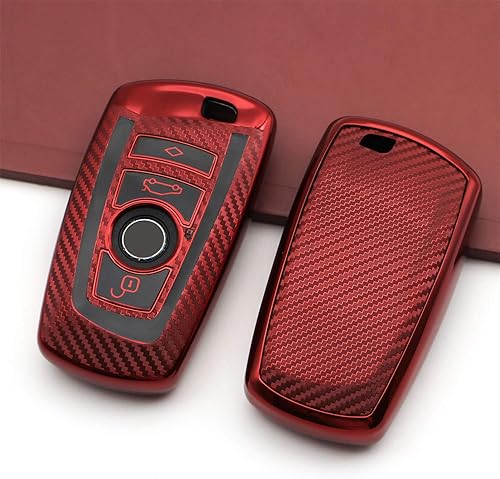 Miniatura 3 de M.JVisun Funda de fibra de carbono suave para llavero de coche para BMW Serie 1 2 3 4 5 6 7 Series 5GT GT3 GT5 X1 X3 X4 M2 M3 M4 M5 M6 TPU Case,