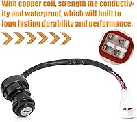 Vista 4 de Interruptor de llave de encendido compatible con Yamaha Warrior 350 Big Bear Tracker Wolverine Banshee Moto 4 Kodiak 400 Timberwolf 250 Raptor 50