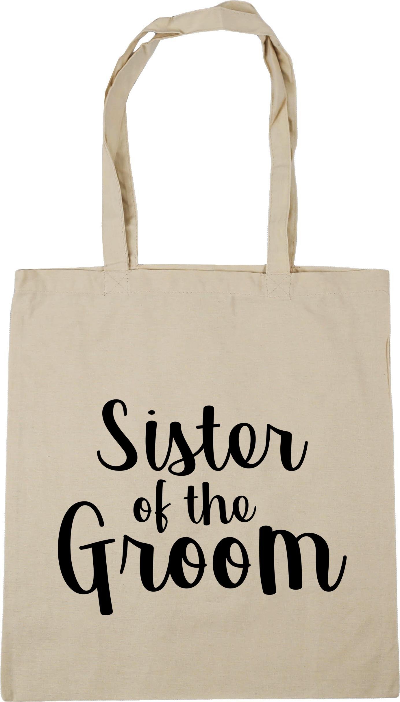 Hippowarehouse Sister of the groom Tote Shopping Gym Beach Bag 42cm x38cm, 10 litres
