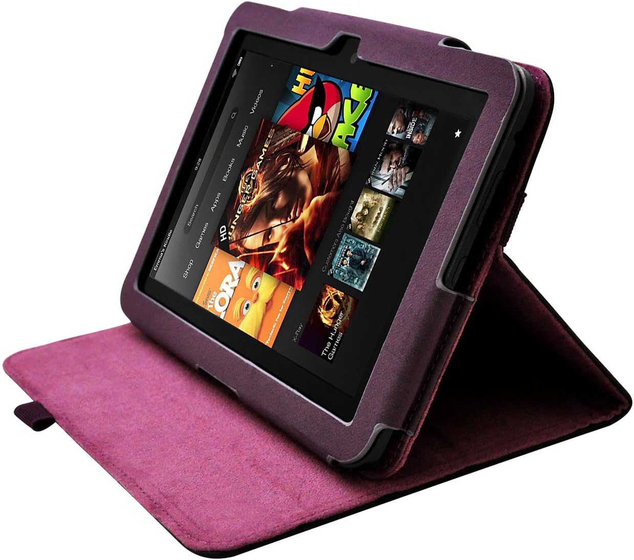 Ionic 2-Tone Designer Leather Case Cover for Latest Generation Amazon Kindle Fire HD7 HD 7 inch Android Tablet