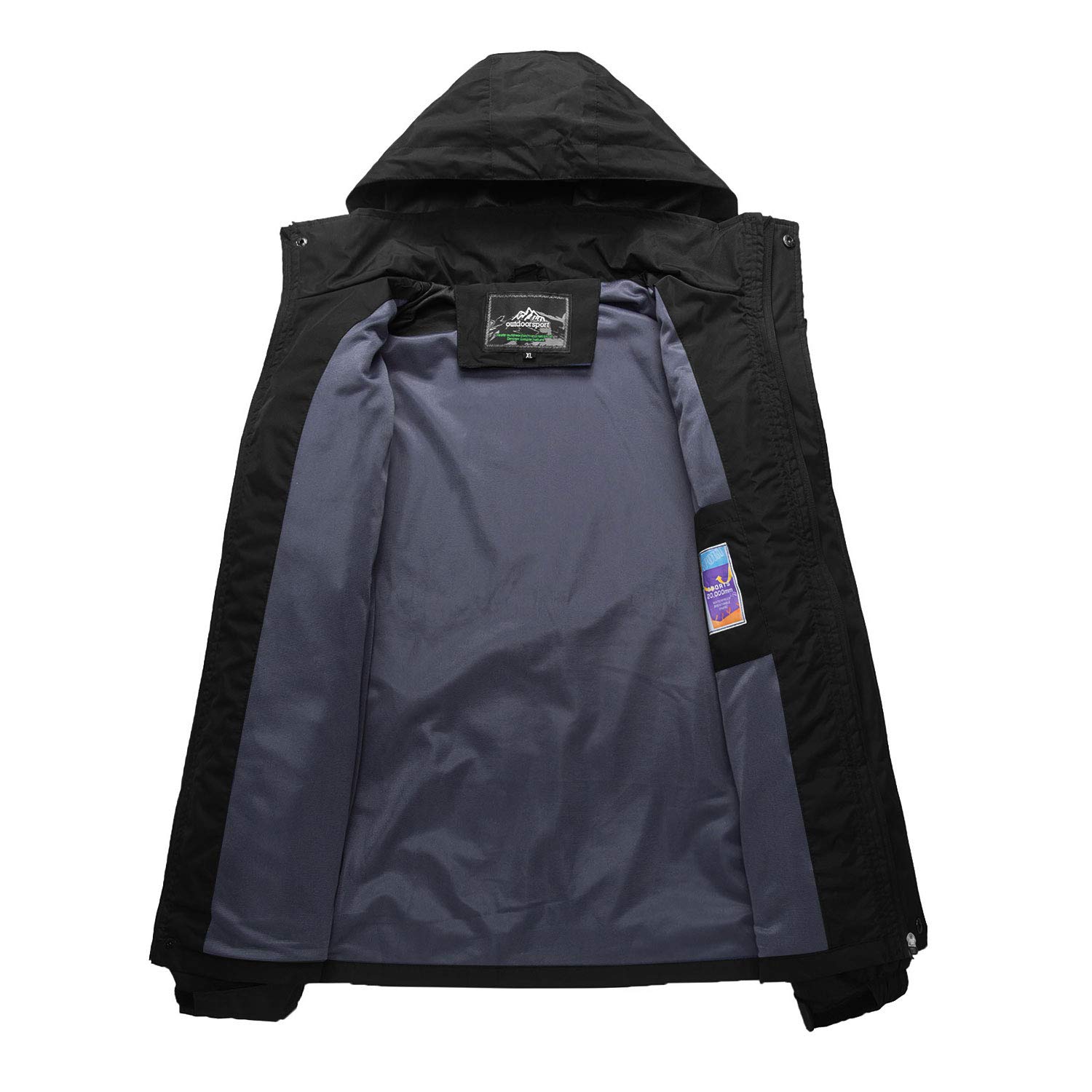 Femmes Imperméable Léger Manteau de Pluie Sport Montagne Hiver Veste à Capuche