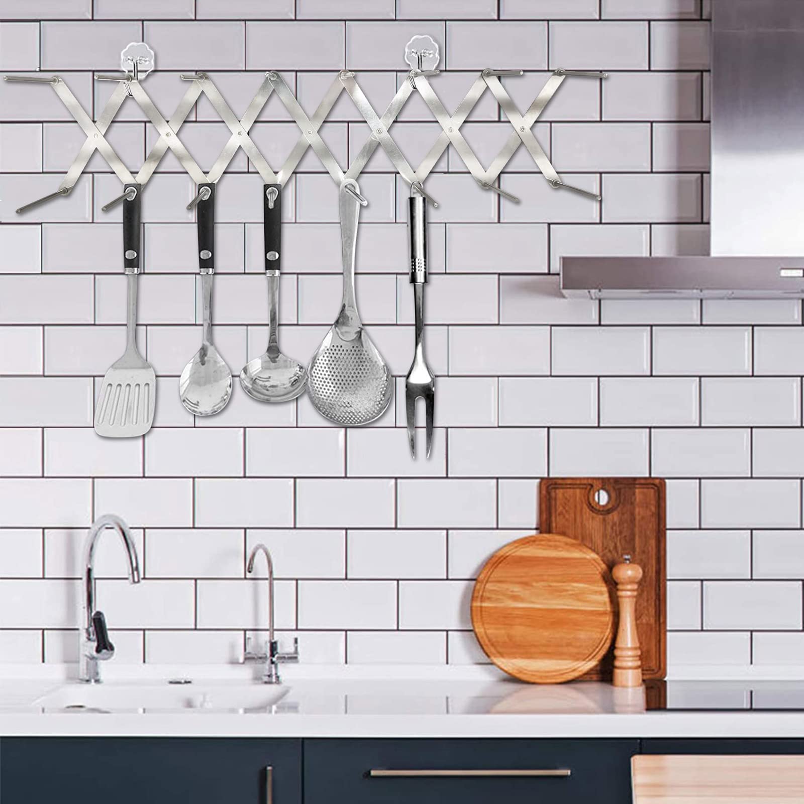 2 Pezzi Porta Coperchi Pentole Salvaspazio, Portacoperchi da Cucina in Acciaio Inox, Porta Pentole Salvaspazio da Cassettone Organizer Coperchi Pentole (7 Griglie)