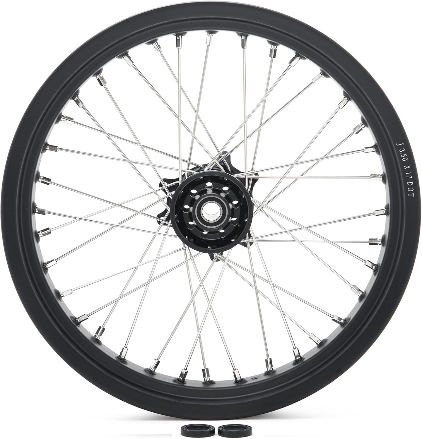 TOFR 17"x3.5" 17"x4.25" Front Rear Spoke Wheels Rims Hubs for Surron Ultra Bee Black
