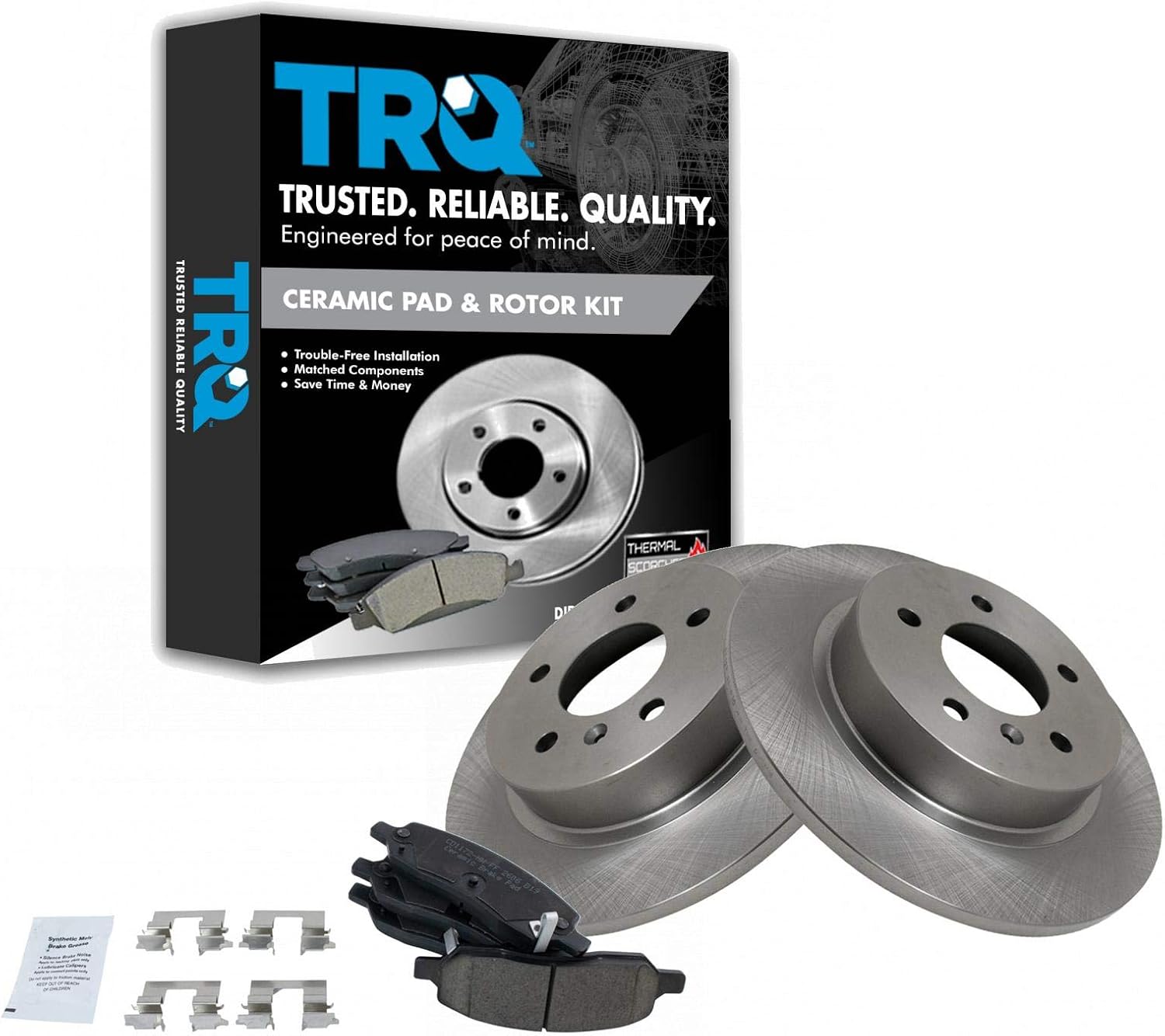 TRQ Rear Brake Pad & Rotor Kit for Buick Lucerne 2006-2011