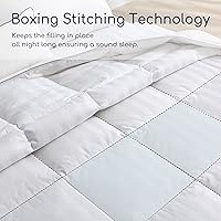 Vista 5 de Dreamhood Edredón de plumas de ganso tamaño King, edredón ligero de plumón blanco, edredón de plumón tamaño King con funda de 100% algodón, 500