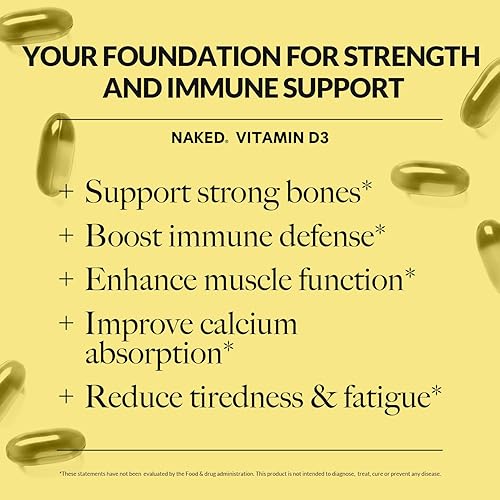 Miniatura 3 de NAKED Vitamina D3-5000 UI - 200 geles blandos