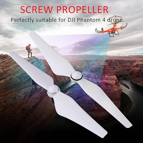 Miniatura 2 de VBESTLIFE Hélices Quadcopter para 44 Pro - 2 pares de piezas de repuesto 9450S hechas de plástico - Blanco