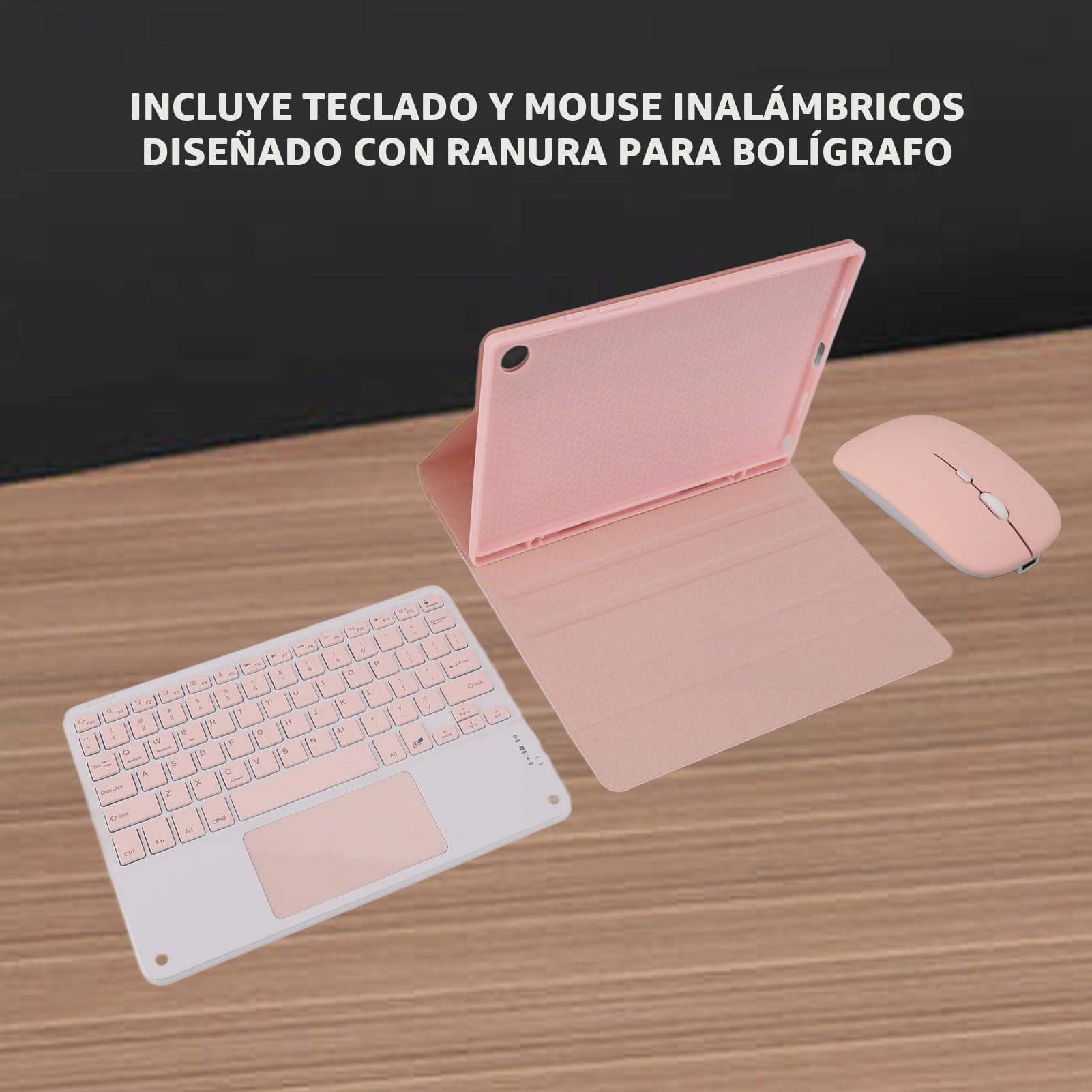 Focket Funda con Teclado para Tab A8 10.5 Pulgadas, Teclado inalámbrico Desmontable, Funda Protectora de TPU con Teclado y ratón para Tab A8 X200 X205 10.5 Tablet