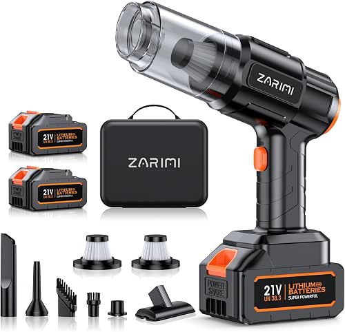 Car Vacuum Portable Cordless, 50000Pa High Power Rechargeable Dust Buster