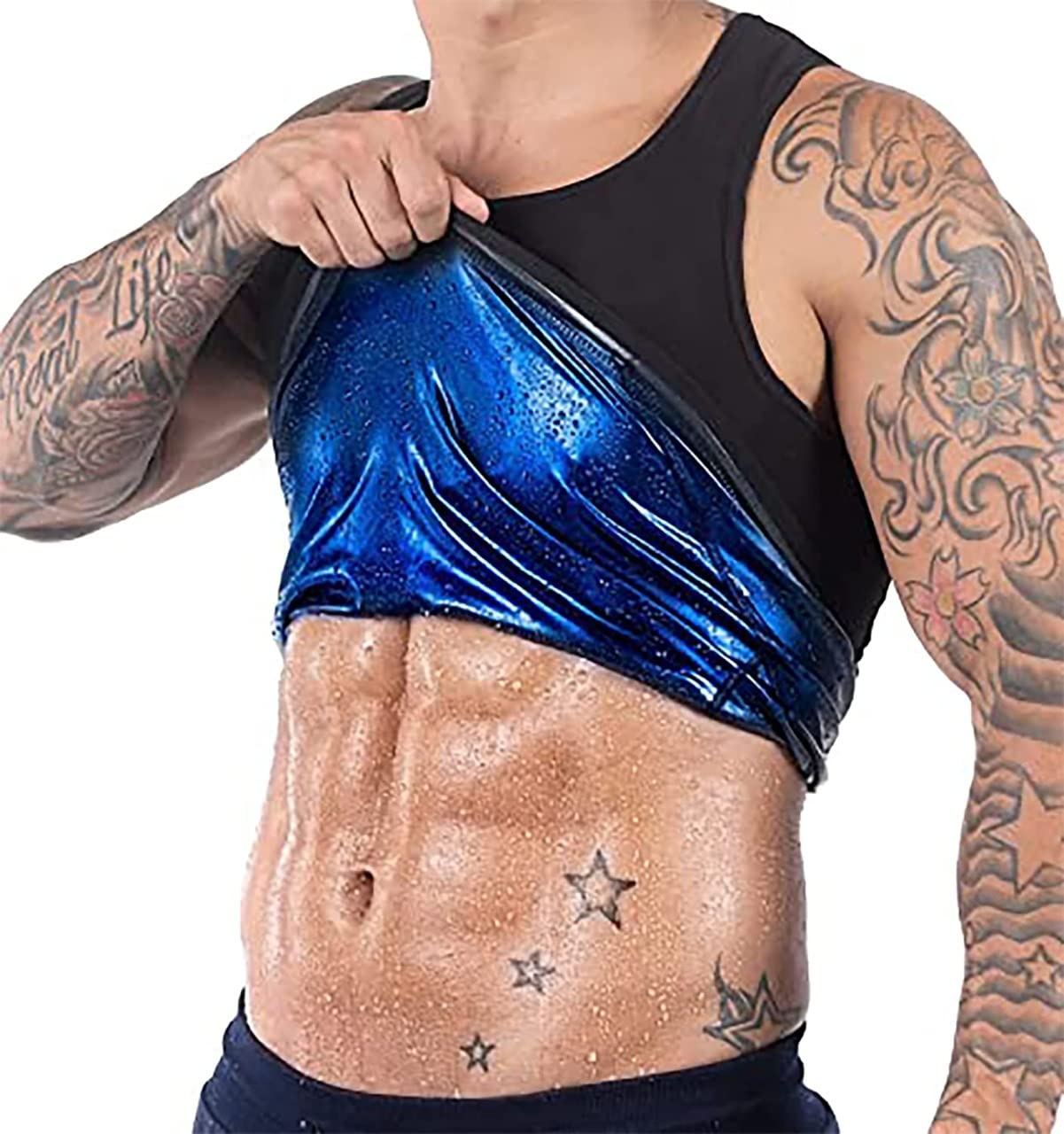 FONICX FIT Sweat Shaper Sauna Vest Men Thermal Body Slimming Tank Top Corset Fat Burn FONICX FIT Sweat Shaper Sauna Vest Men Thermal Body Slimming Tank Top Corset Fat Burn