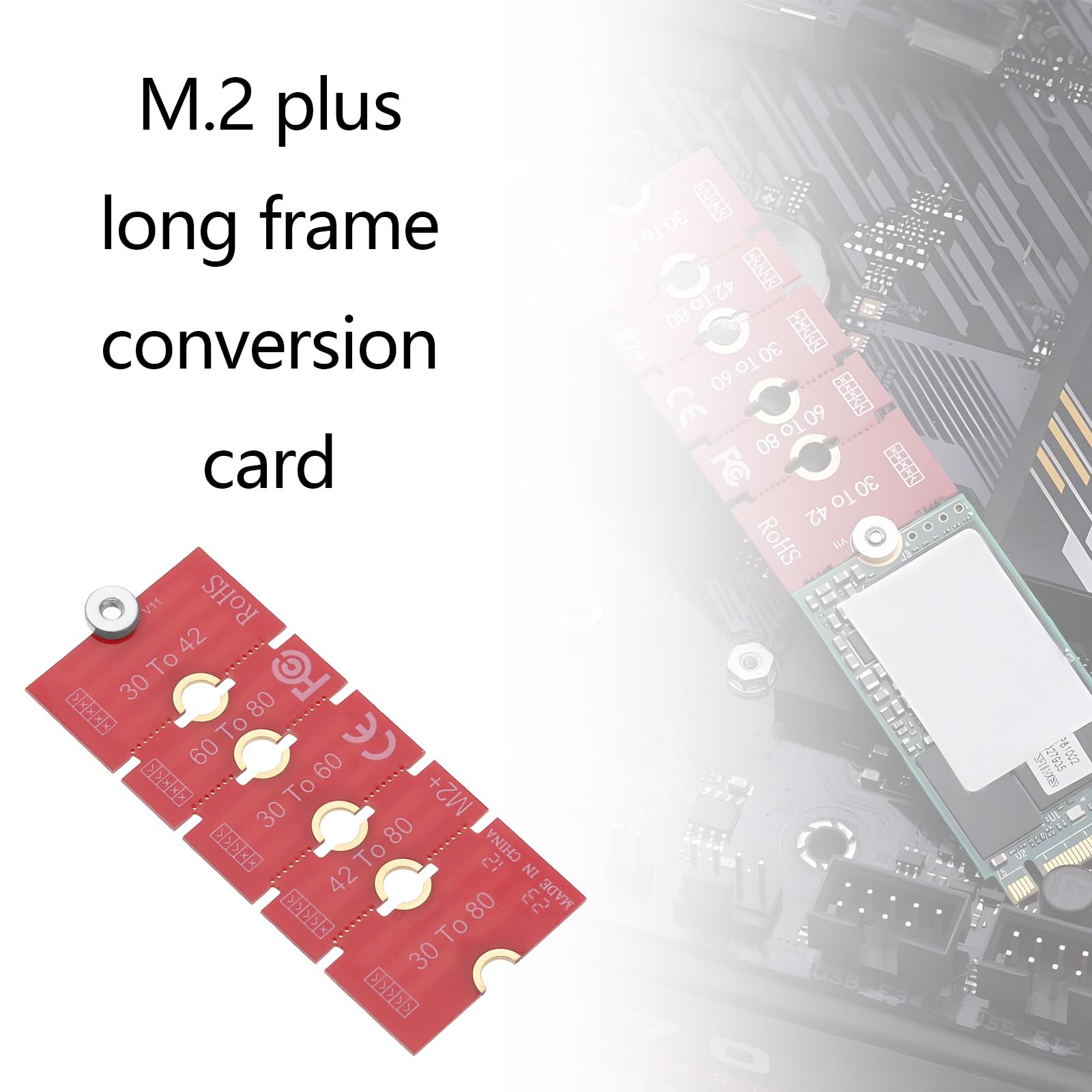 Rack Adattatore M2 M2PLUS NGFF NVME 2230 2242 2260 2280 Trasmissione Estesa M2 Cambia Formato Lungo NVME NGFF M.2 U.2 M3 M.3 SSD Trasferimento Esteso