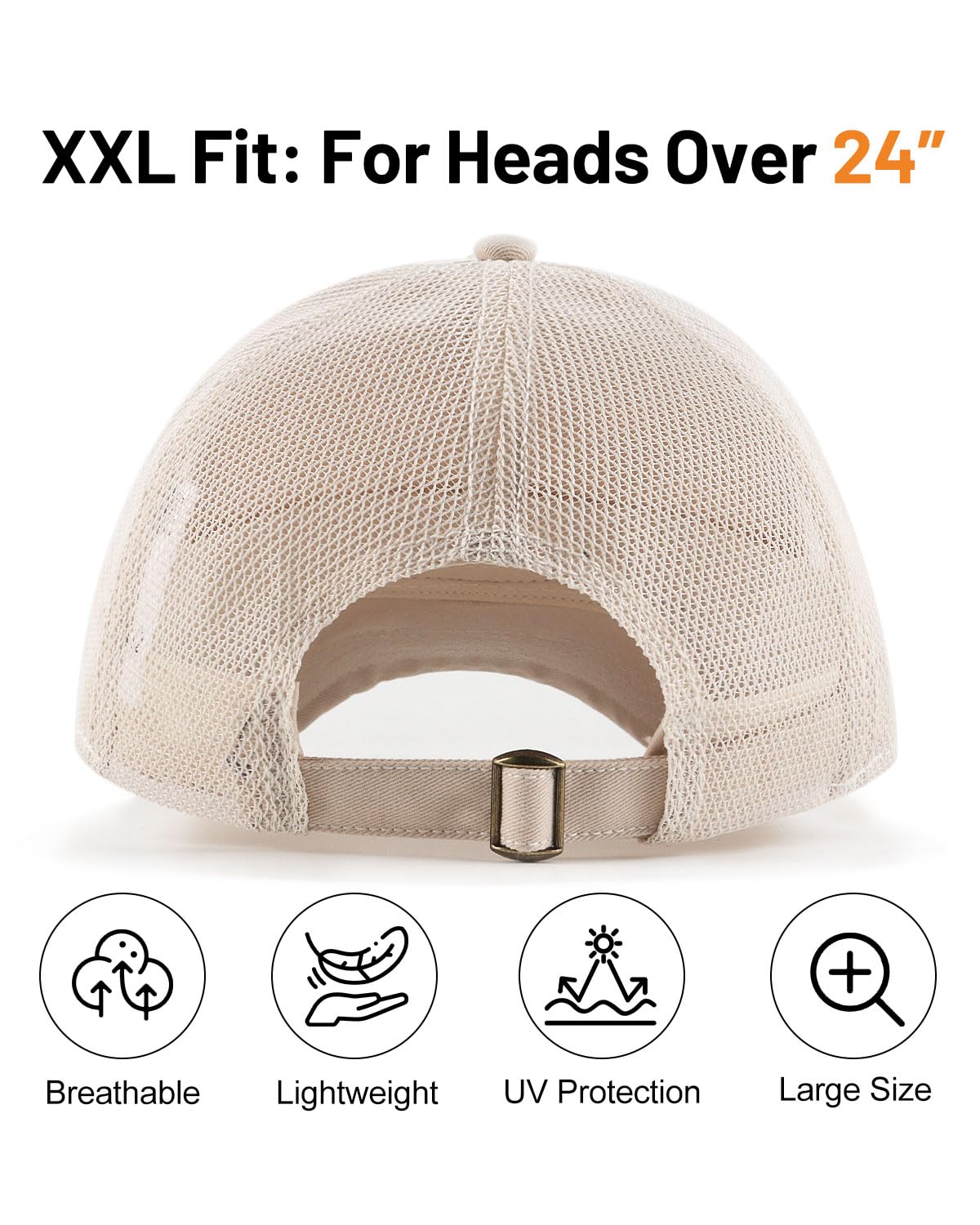 Feng Shui， Czapki baseballowe XL/XXL Duże czapki sportowe do biegania Kapelusze Oversize Czapka taty Klasyczna czapka golfowa do tenisa na duże głowy