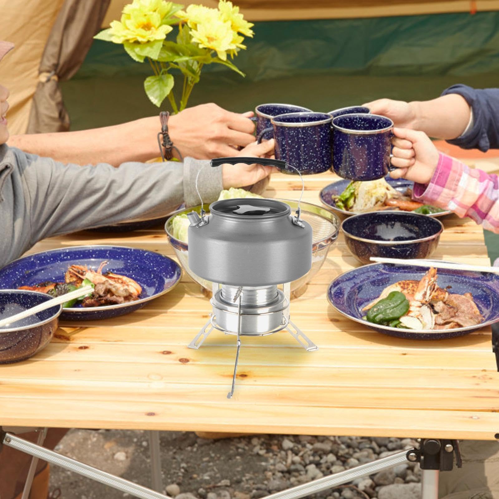 Réchaud à Bois Portable Et Kit Complet De Cuisine - Vivre Dans La Nature