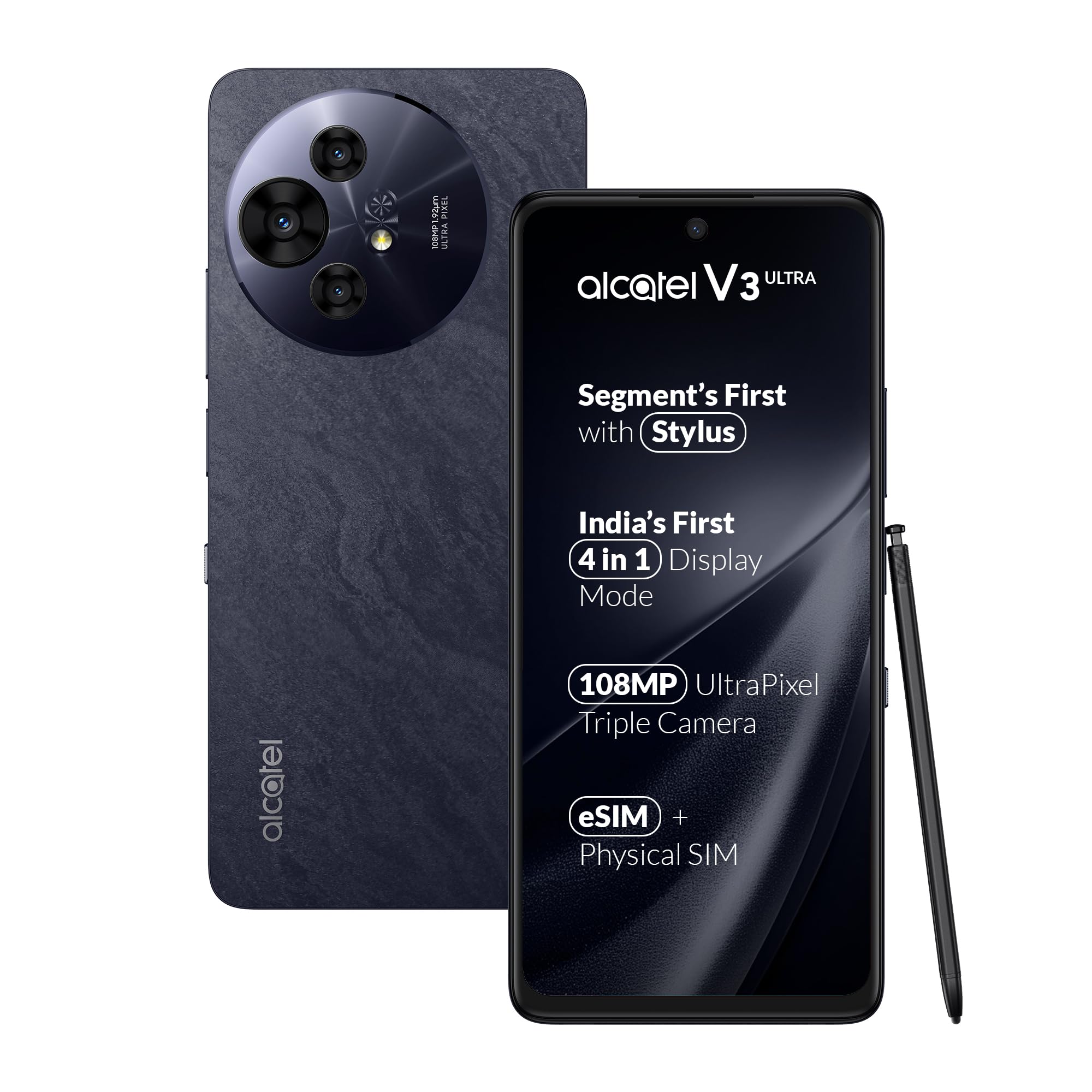 Alcatel V3 Ultra 5G (Ocean Grey, 8GB+128GB) | India’s 1st Patented NXTPAPER Superior Display |Segment's 1st Smartphone with Stylus | 108MP Ultra Pixel Camera | eSIM, NFC | with Charger-image-49