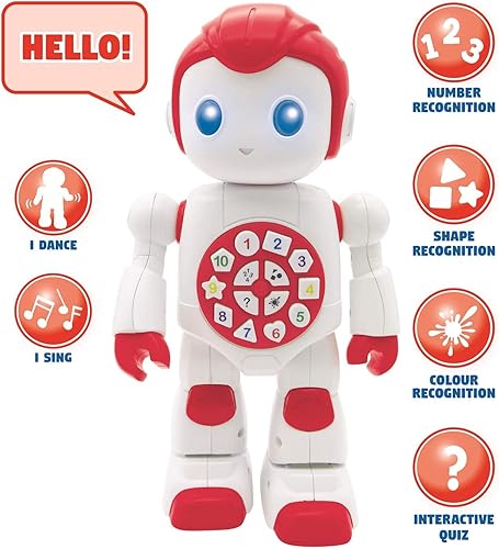 Miniatura 2 de LEXiBOOK Powerman primer juguete interactivo inteligente robot de aprendizaje para niños bailando juega música cuestionario números formas colores