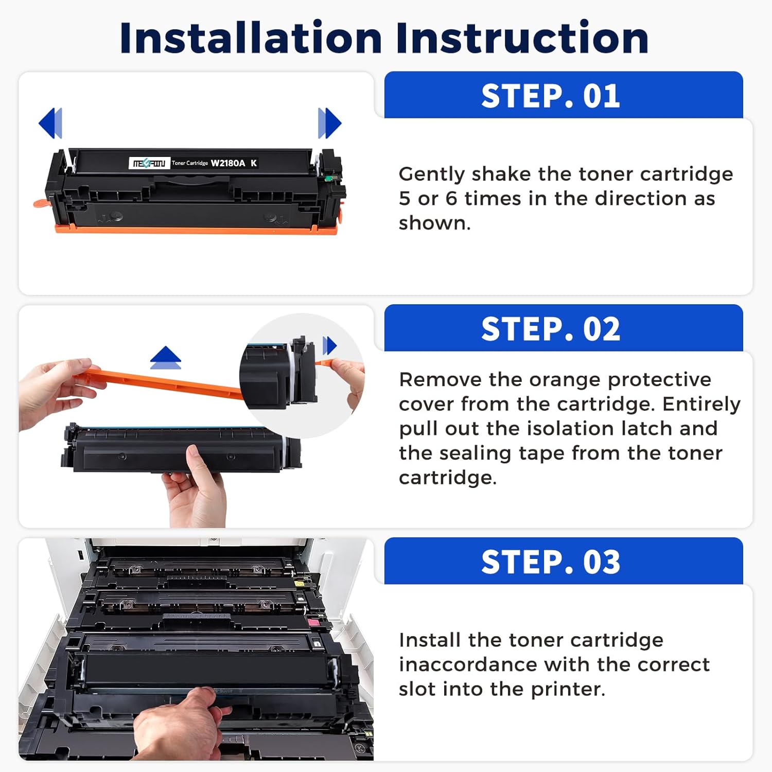 218A Toner Cartridges 4 Packs with Chip | Compatible Replacement for HP 218A W2180A W2181A W2182A W2183A 218X W2180X Work with Color Pro 3201dw 3301cdw 3301fdw 3301sdw Printer, 4 Color Packs Set