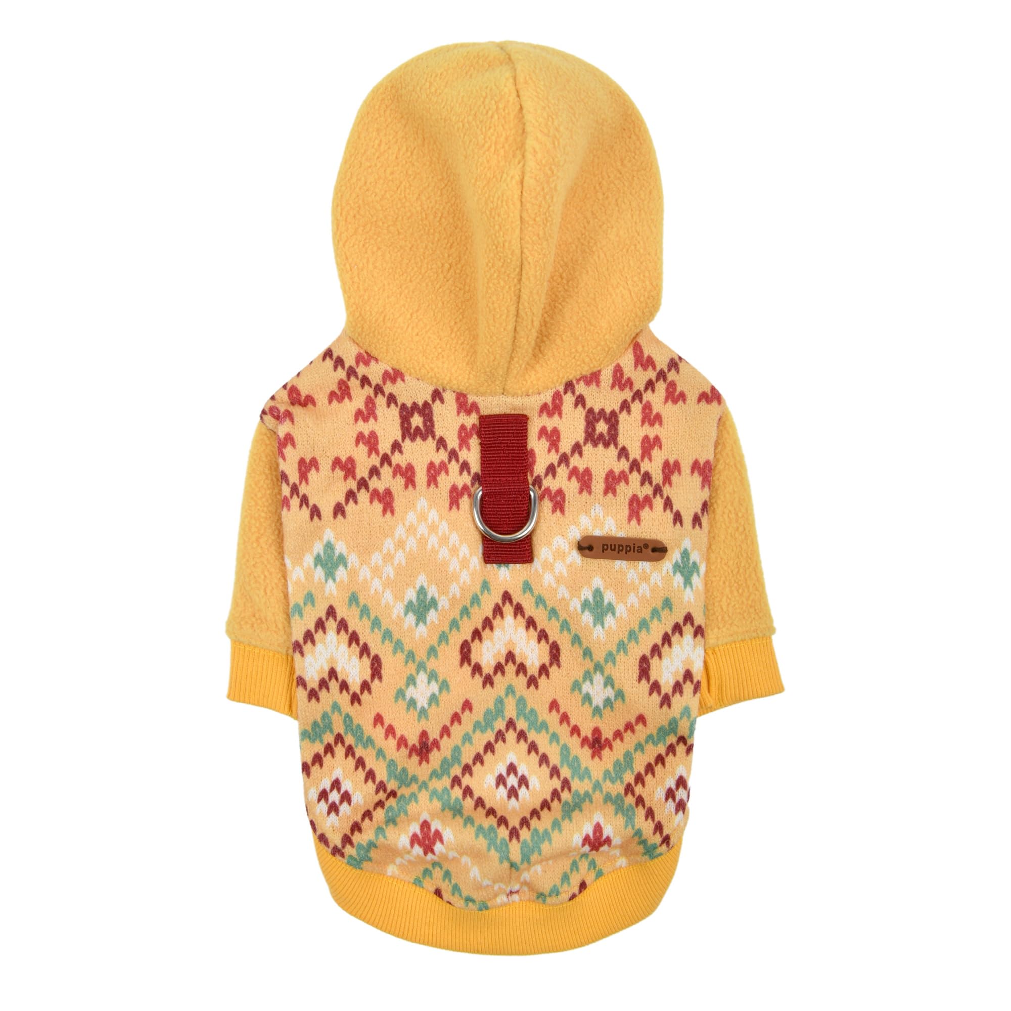 PUPPIA Skadi Winter Hoodie Warm Cozy Fashionable for Small Dogs, Yellow, Medium