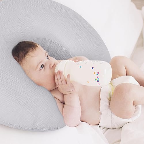 Miniatura 5 de Pro Goleem Funda de almohada de muselina de lactancia, 100% algodón, suave, transpirable, para madres que amamantan, se adapta a la almohada de