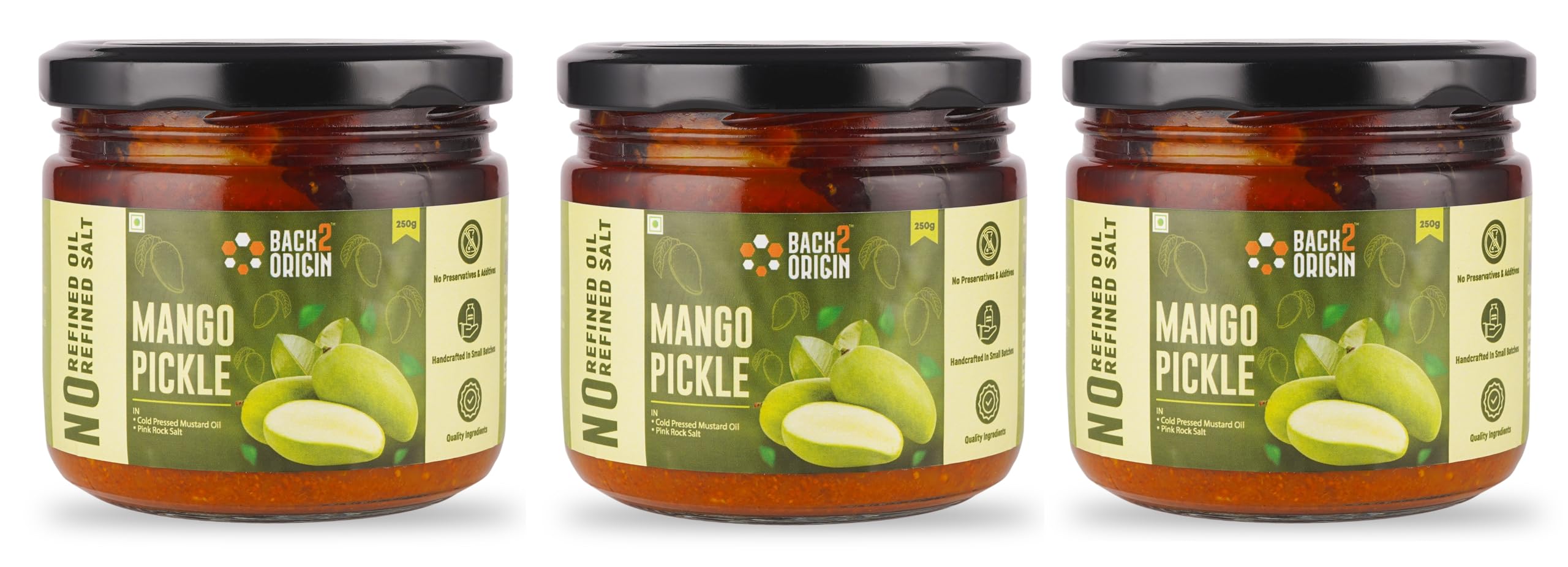 BACK2ORIGIN Mango Pickle (Aam Ka Achar) Pure and Natural Homemade Aachar (Pack of 3, 250gm Each) (B0CVQQ28XF) Amazon Price History, Amazon Price Tracker