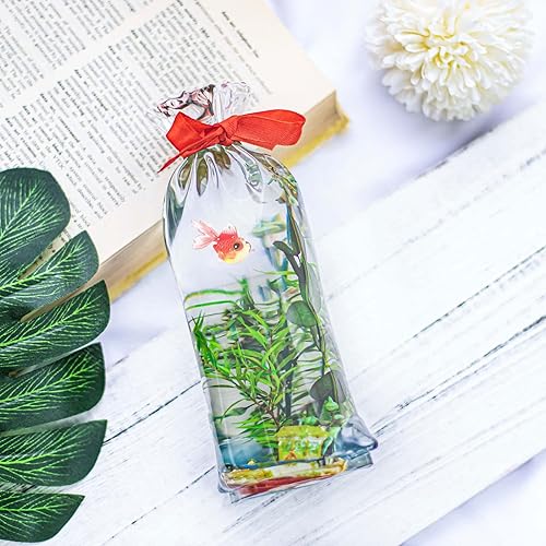 Miniatura 5 de Bolsa de acuario Molde de Resina de Silicona Miniatura Diorama Terrario Fish Tank Herbario 10oz 6.4 pulgadas de Alto