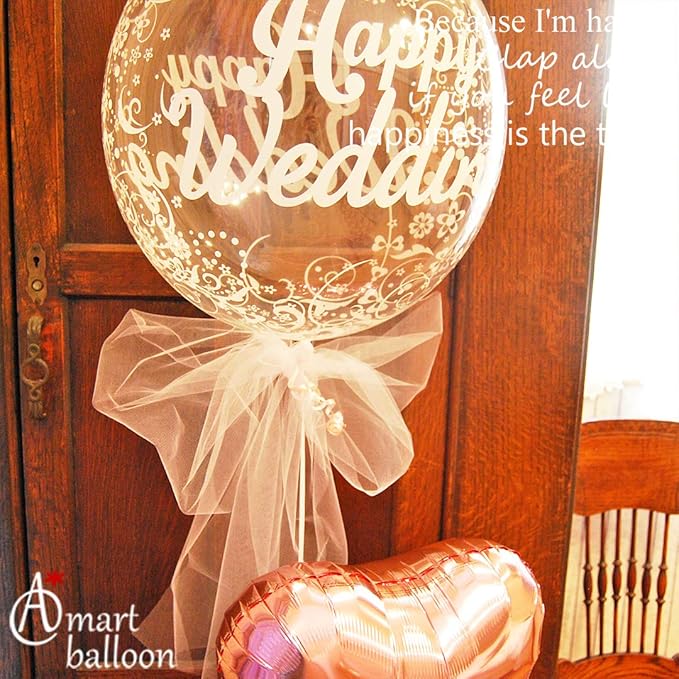 電報 結婚式 ウエディング 飾り付け リボン付き 即日発送 祝電 結婚式電報 ウェルカム おしゃれ 受付 ギフトセット 入り エンジェル 飾り フル 名前 バルーン電報 結婚祝い 透明 風船 ハート ウェディングバルーン 贈り物 おススメ 人気 フェザー バルーン フォト 装飾