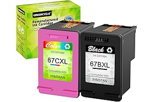 Remanufactured Ink Cartridge Compatible with HP 67XL 67 XL HP DeskJet Plus 4122 4123 Printers