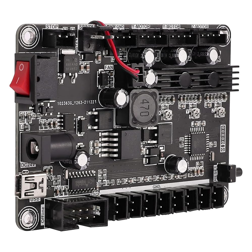 Scheda di Controllo CNC GRBL con Ventola con Ventola di Raffreddamento per Macchina per Incisione e fresatura CNC a 3 Assi 1610 PRO / 3018/3018 PRO