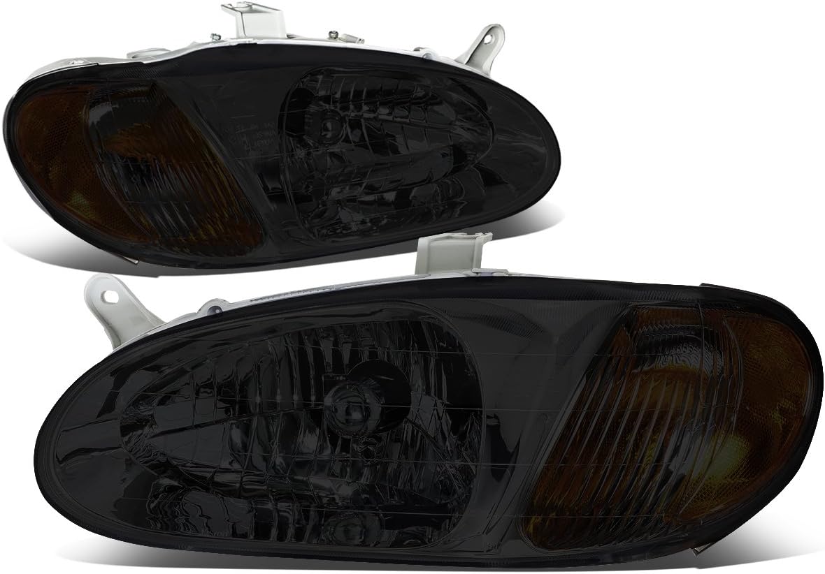 DNA Motoring HL-OH-058-SM-AM Pair Smoked/Amber Headlight [for 98-01 Sephia]